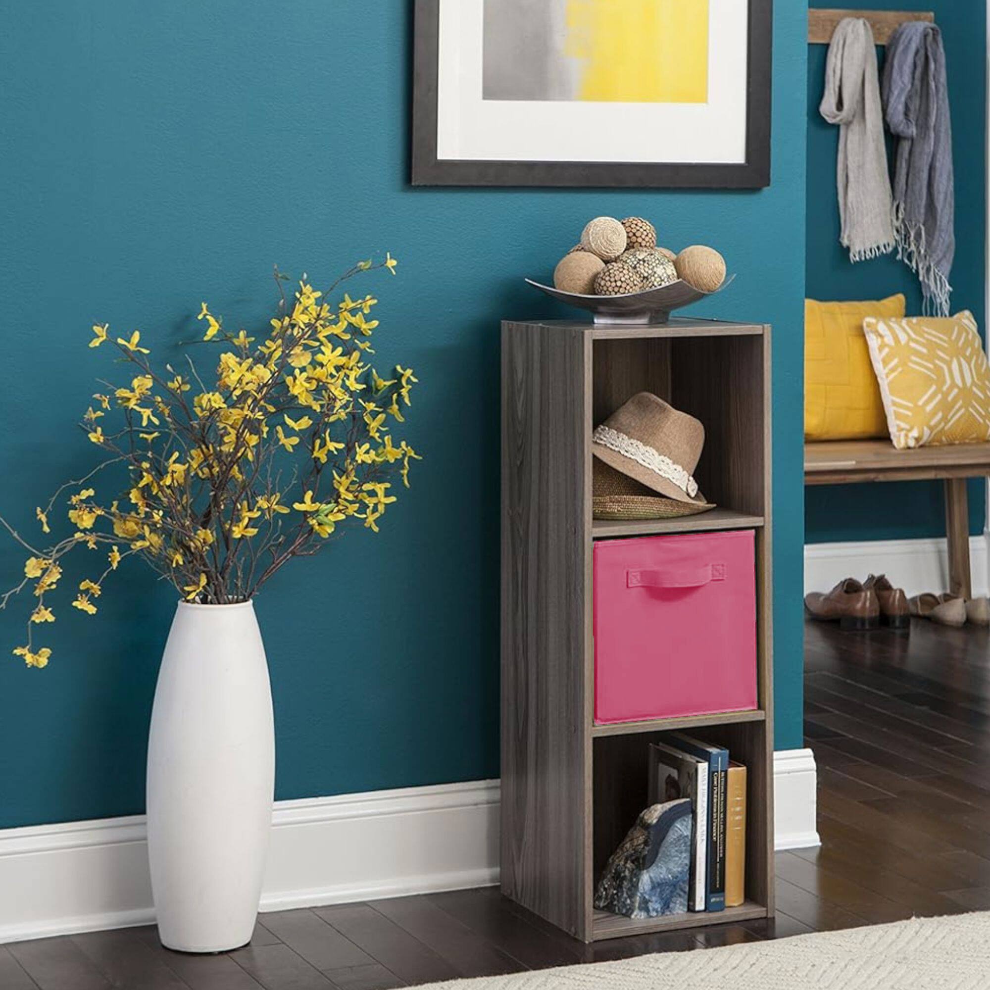 Alt View 2. ClosetMaid - ClosetMaid Cubeicals Fabric Drawer, Open Storage Organizing Bin, Bright Pink - Fuchsia.