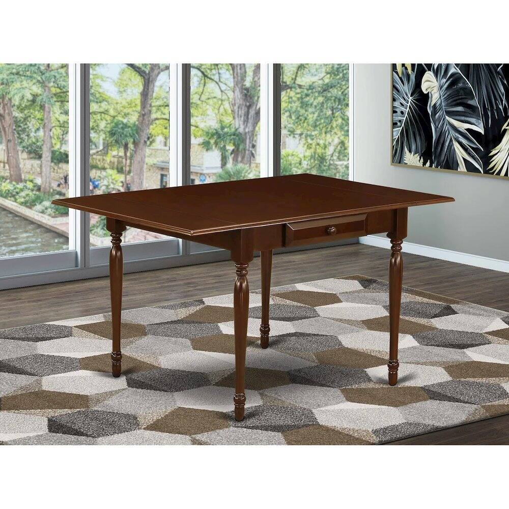 Alt View 2. East West Furniture - Dining Table Mahogany - Brown.