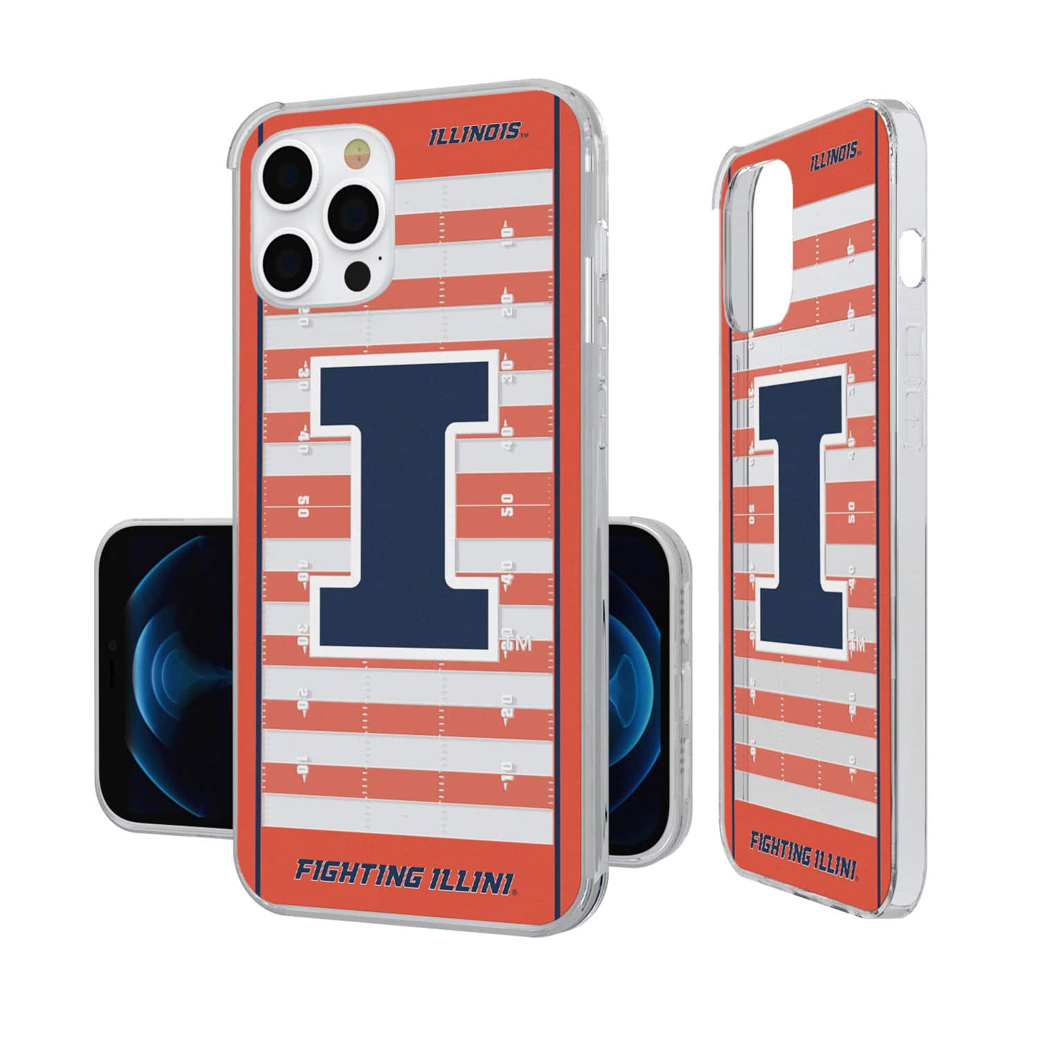 Keyscaper - NCAA - Illinois Fighting Illini iPhone Field Design Clear Case - 15 - Multicolor