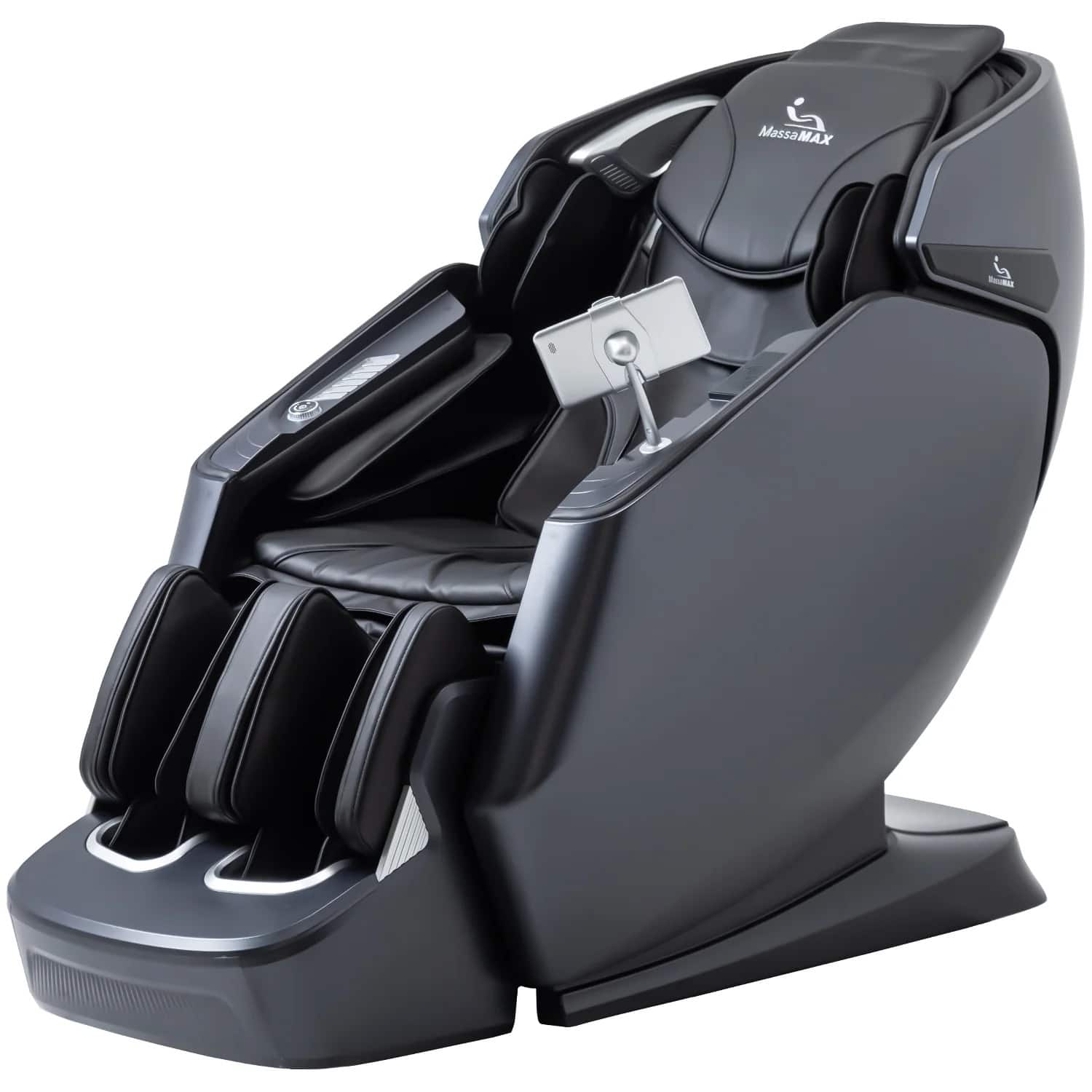 MassaMax - A675 4D Massage Chair with Flexible Track,Auto Footrest - Black