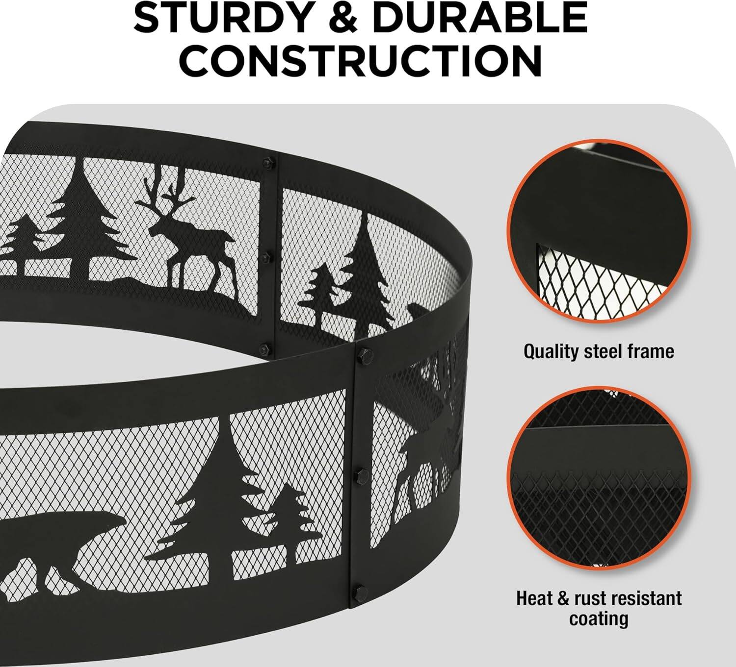 STURDY & DURABLE CONSTRUCTION

- Quality steel frame
- Heat & rust resistant coating