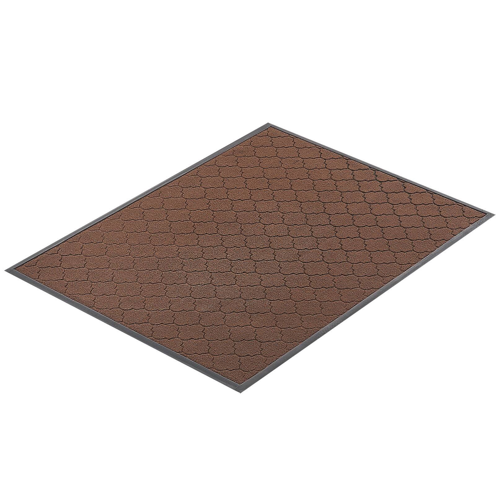 Alt View 5. VEVOR - Front Door Mat, 47 x 35 in Commercial Floor Mat for Indoor and Outdoor, Modern Stylish Carpet with TPE Backing - Brown.