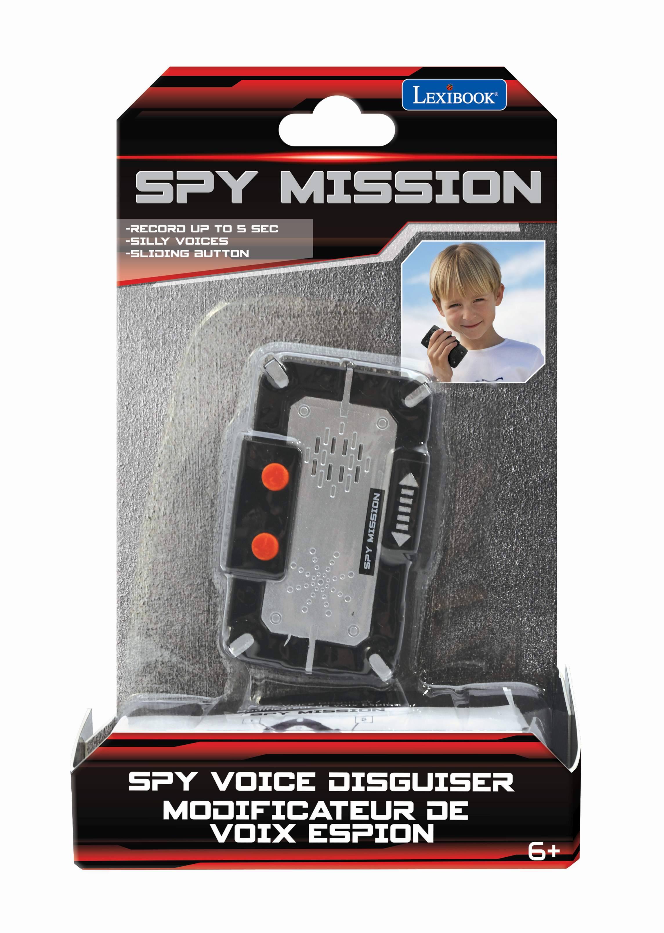 LEXIBOOK SPY MISSION - RECORD UP TO 5 SEC - SILLY VOICES - SLIDING BUTTON MISSION SPY - VOICE DISGUIISER MODIFICATEUR DE VOIX ESPION 6+