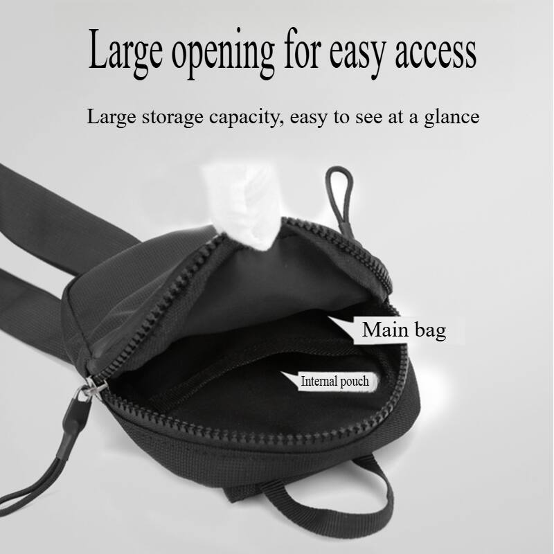 Large opening for easy access  
Large storage capacity, easy to see at a glance  

Main bag  
Internal pouch