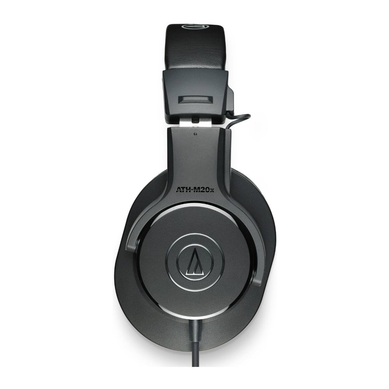 Left. Audio-Technica - Audio-Technica ATH-M20X Studio Headphones (Black) with Knox Gear Stand and Case.