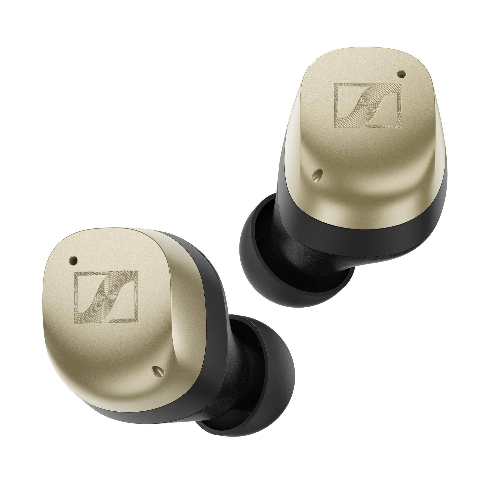 Angle. Sennheiser - Sennheiser MOMENTUM True Wireless 4 Smart Earbuds - Gold - Gold.