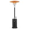 Front. Costway - Costway 50,000 BTU Patio Heater with Wheels Round Table Design & Stainless Steel Burner Black - Black.