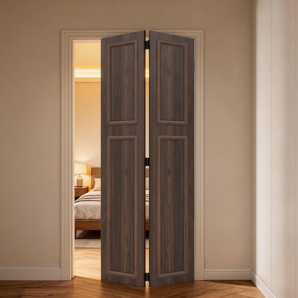 Alt View 3. Boyel Living - Antique brown Interior Barn Door 30-in L x 1.5-in W x 80-in H with Matching Installation Hardware - Antique brown.