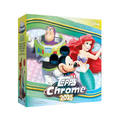 Topps Chrome 2025
EXCLUSIVE CARDS!
FIND EXCLUSIVE TOYOTA ICONS INSERTS INSIDE EVERY BOX!
OFFICIAL LICENSED DISNEY TRADING CARDS