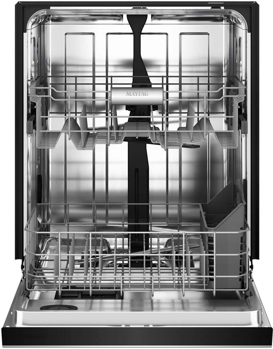 Alt View 1. Maytag - 24" Front Control Built-In Stainless Steel Tub Dishwasher with PowerBlast Cycle and 50 dBA - Fingerprint Resistant Stainless Steel.