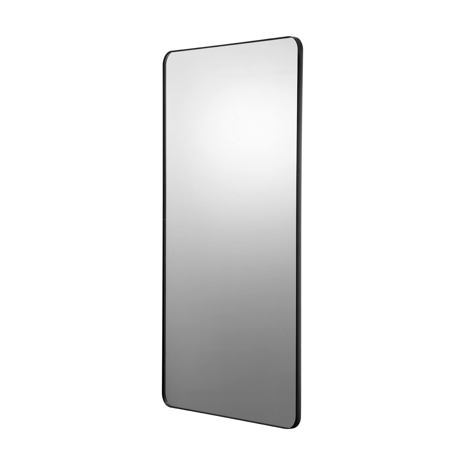 Alt View 5. VEVOR - Wall Mounted Makeup Mirror, 0.15" Thick, 30" x 55" Mirror with Aluminium Alloy Frame & Explosion-Proof Film - Black.