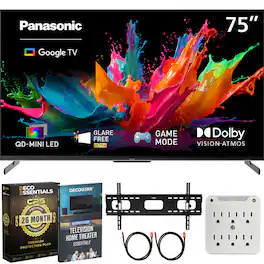 Bundle - Panasonic - 75" W85C 4K 60Hz QD-Mini LED Google TV (2026) + 26-Month Extended Warranty Protection Package