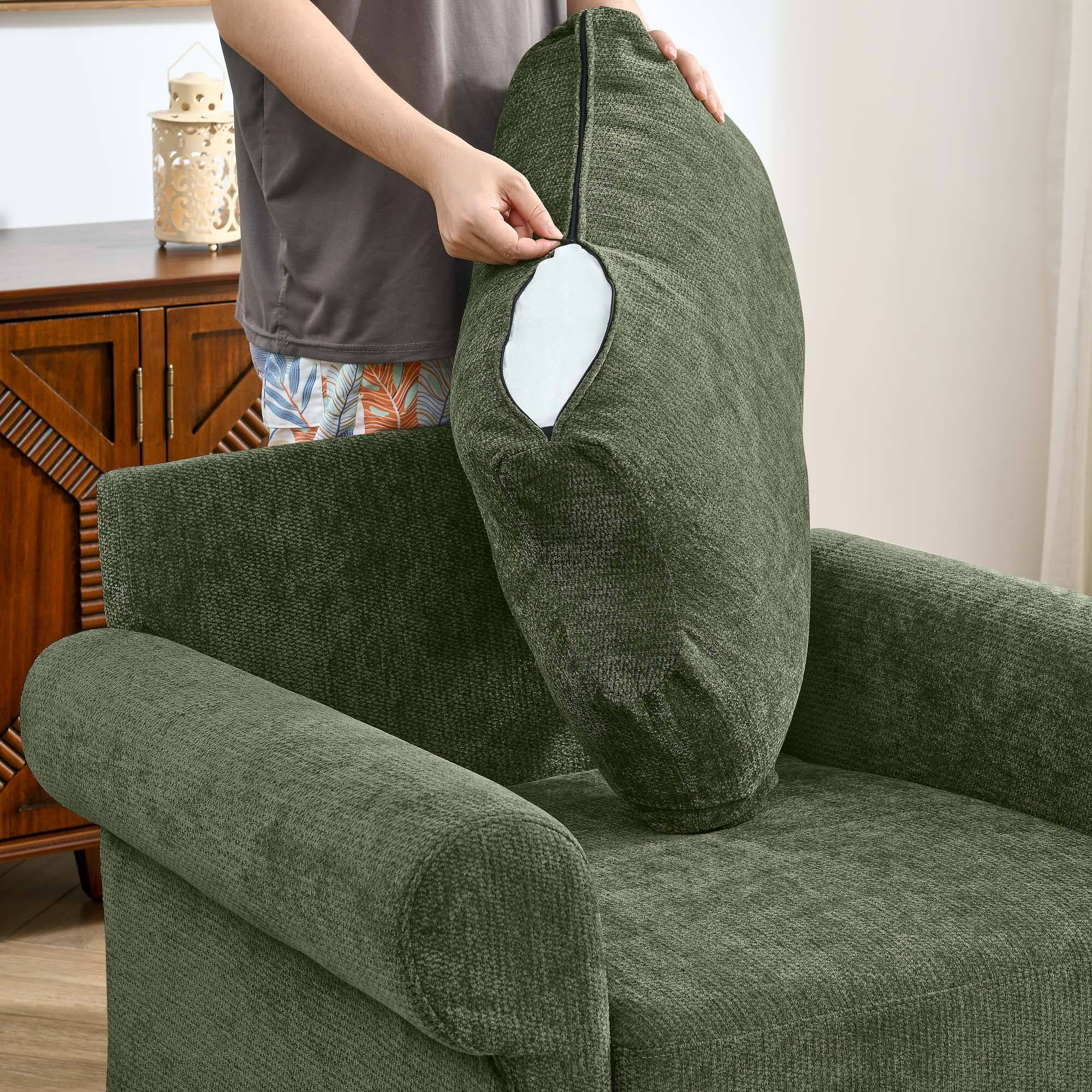 Alt View 5. Forest'nSky - 37.5" Accent Chair Stylish Single Sofa Chair with Ottoman  for Living Room,Green - Green.