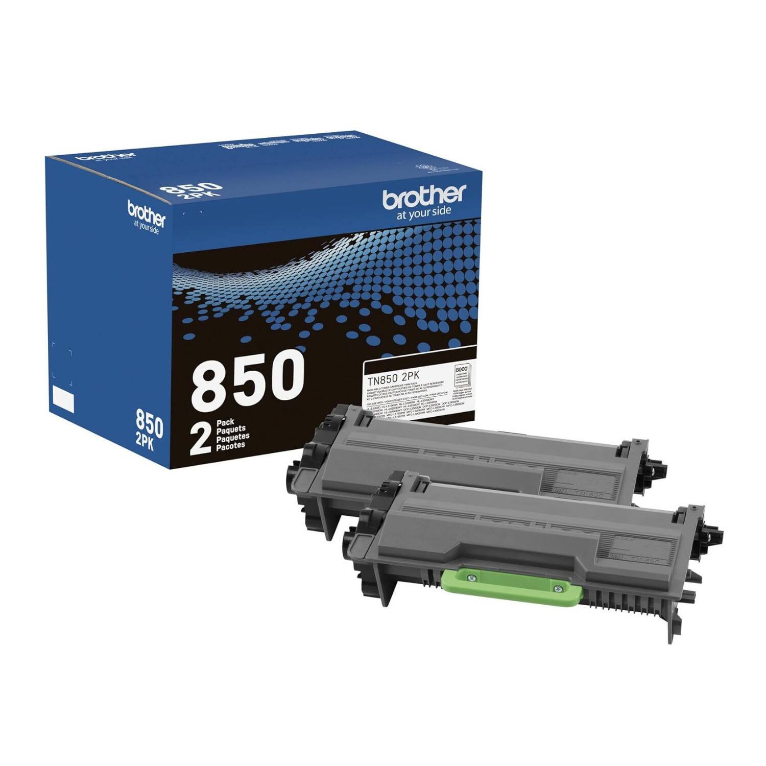 brother 850 2PK brother at your side  
850 TN850 2PK 850 Pack Paquets 2PK 2 Paquetes Pacotes  
8000  
TANASO  
TM-850