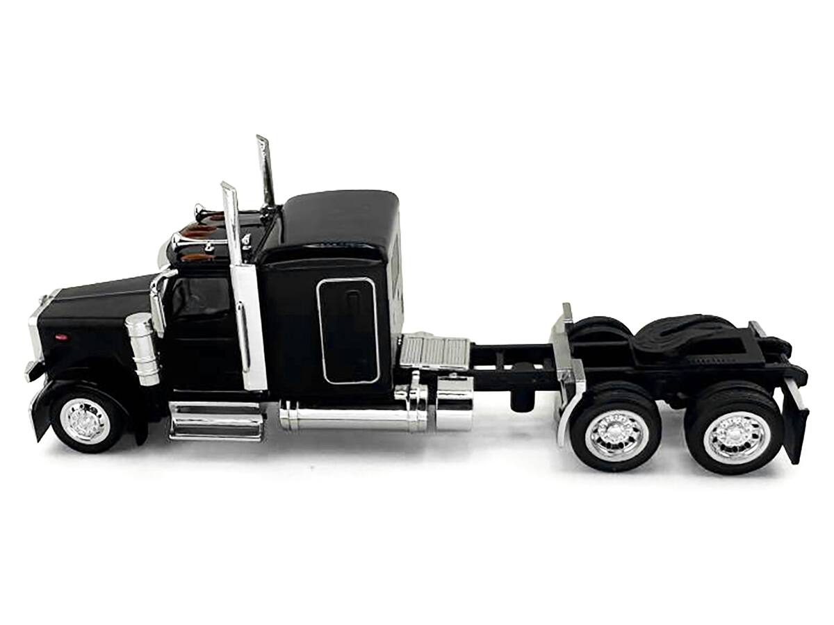 Angle. HO Logistics Replicas - Peterbilt 589 Truck with 72 Inch Sleeper Black 1/87 (HO) Plastic Model Car by HO Logistics - Black.