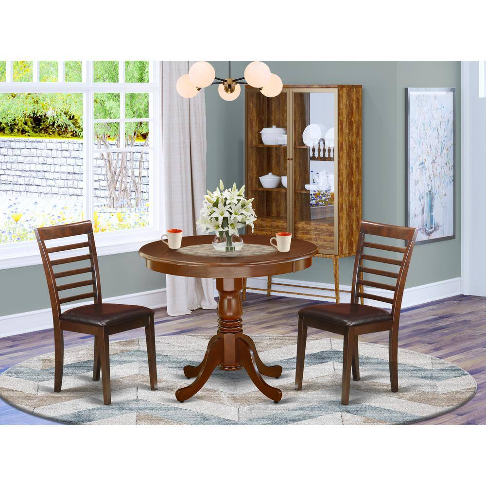 Left. East West Furniture - Dining Room Set Mahogany - Brown.