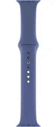 Front. Apple - Apple Watch Sport Band (40mm) - Linen Blue - Regular - Blue.