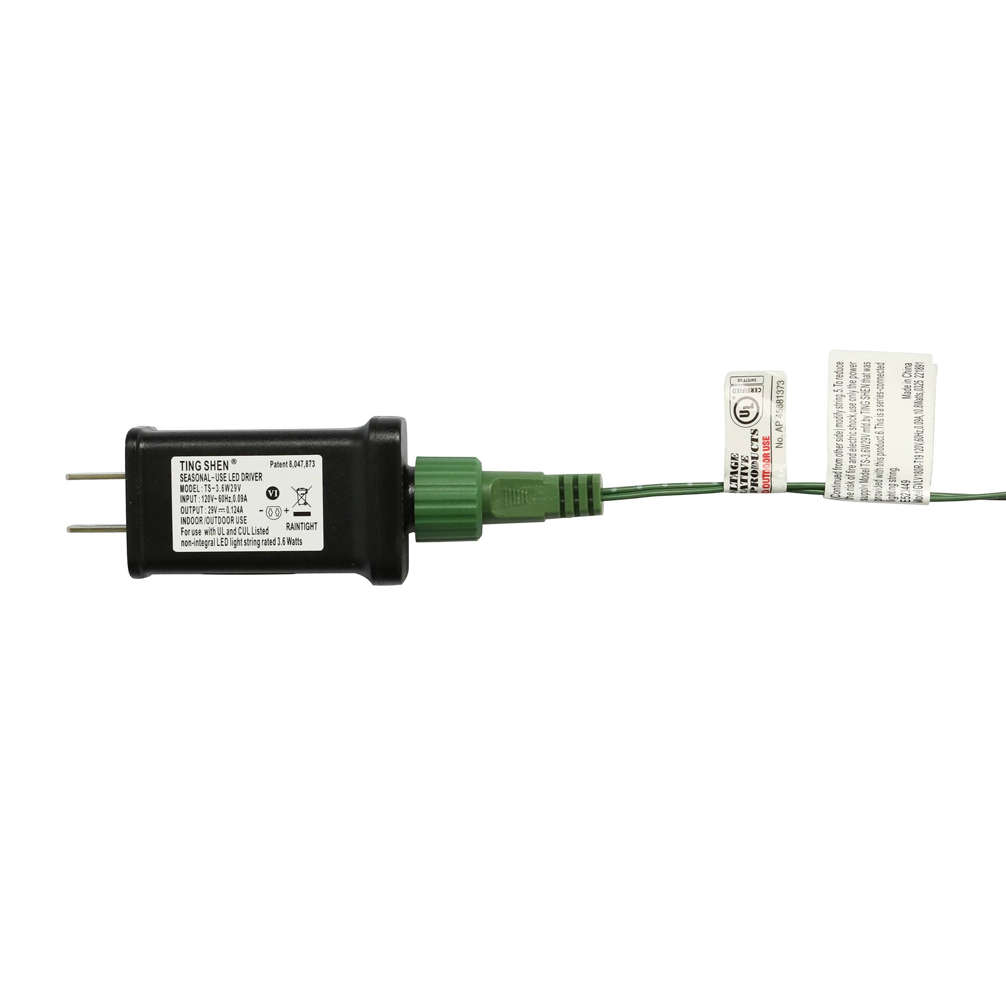 TING SHEN Patent No. 8,047,873  
SEASONAL USE LED DRIVER  
MODEL EM29V  
INPUT 120V  
OUTPUT 29V 1.34A  
INDOOR OUTDOOR USE  
RAINTIGHT  
For use with non-integral LED rated Nats  
VISIONS CERIBIO CTS USE ACK  
Beef OOR OUTO  
373 4566 AP ON  
To reduce the power, string only use modify shock, side electric other and from fire Continued the ysu  
was that SHEN TING mfd. by S3 6W29V Model iddes  
This is g series-connected o this product. with string ghtings  
China in 221891 Made 0325 20 RIRMS 09A. 120V.60Hz,0.09A. 180R- E523449 ModelGVLV