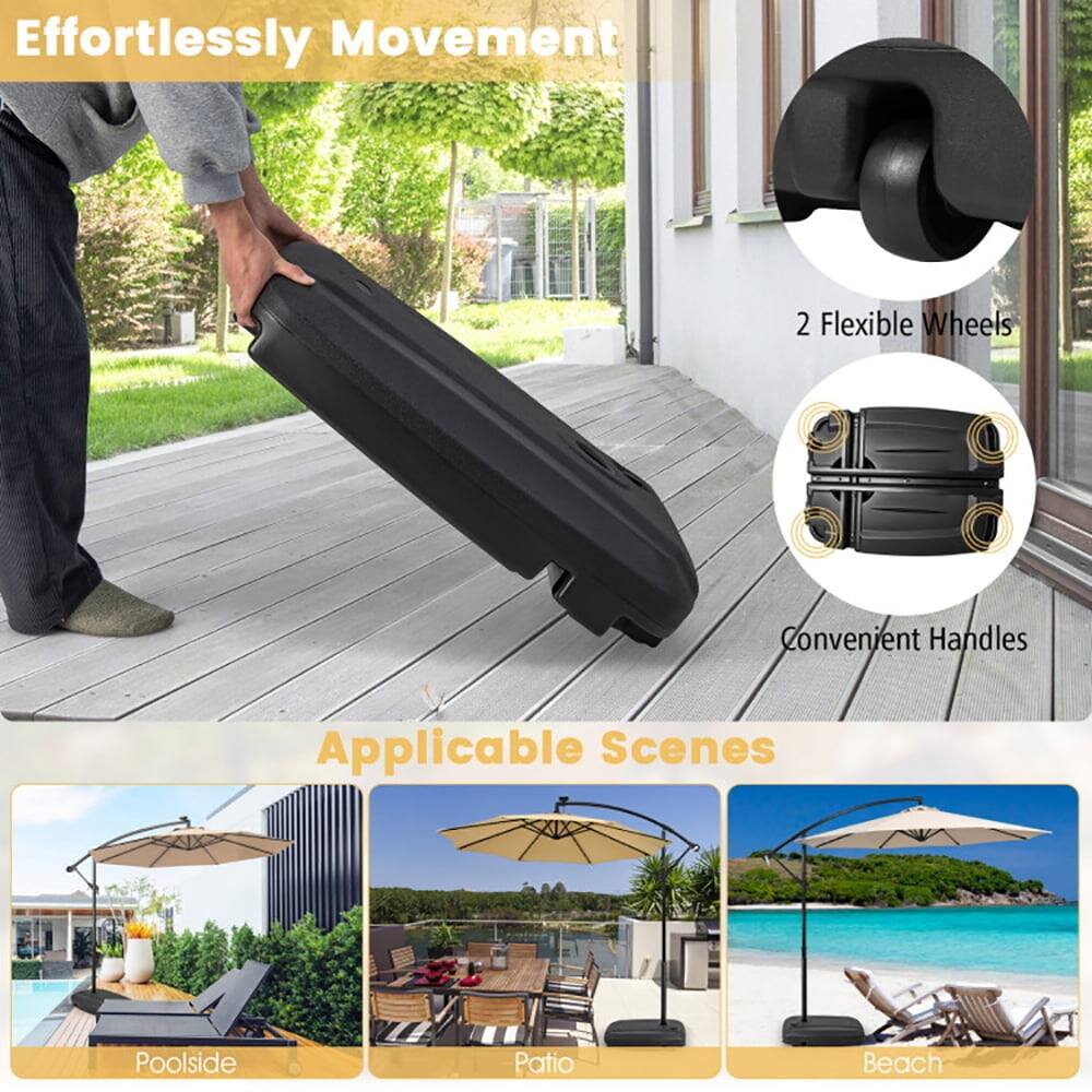 Effortlessly Movement  
2 Flexible Wheels  
Convenient Handles  

Applicable Scenes  
Poolside  
Patio  
Beach