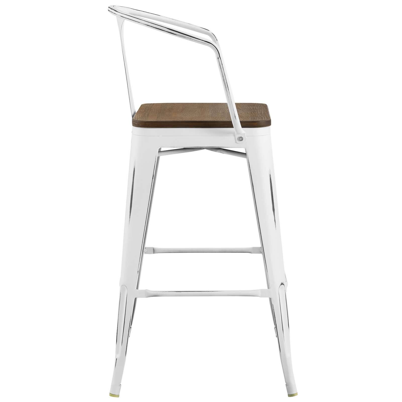 Back. Modway - Promenade Bar Stool by Modway - White.