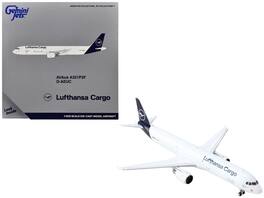 GeminiJets - Airbus A321P2F Commercial Aircraft Lufthansa Cargo (D-AEUC) Tail 1/400 Diecast Model Airplane - White with Blue