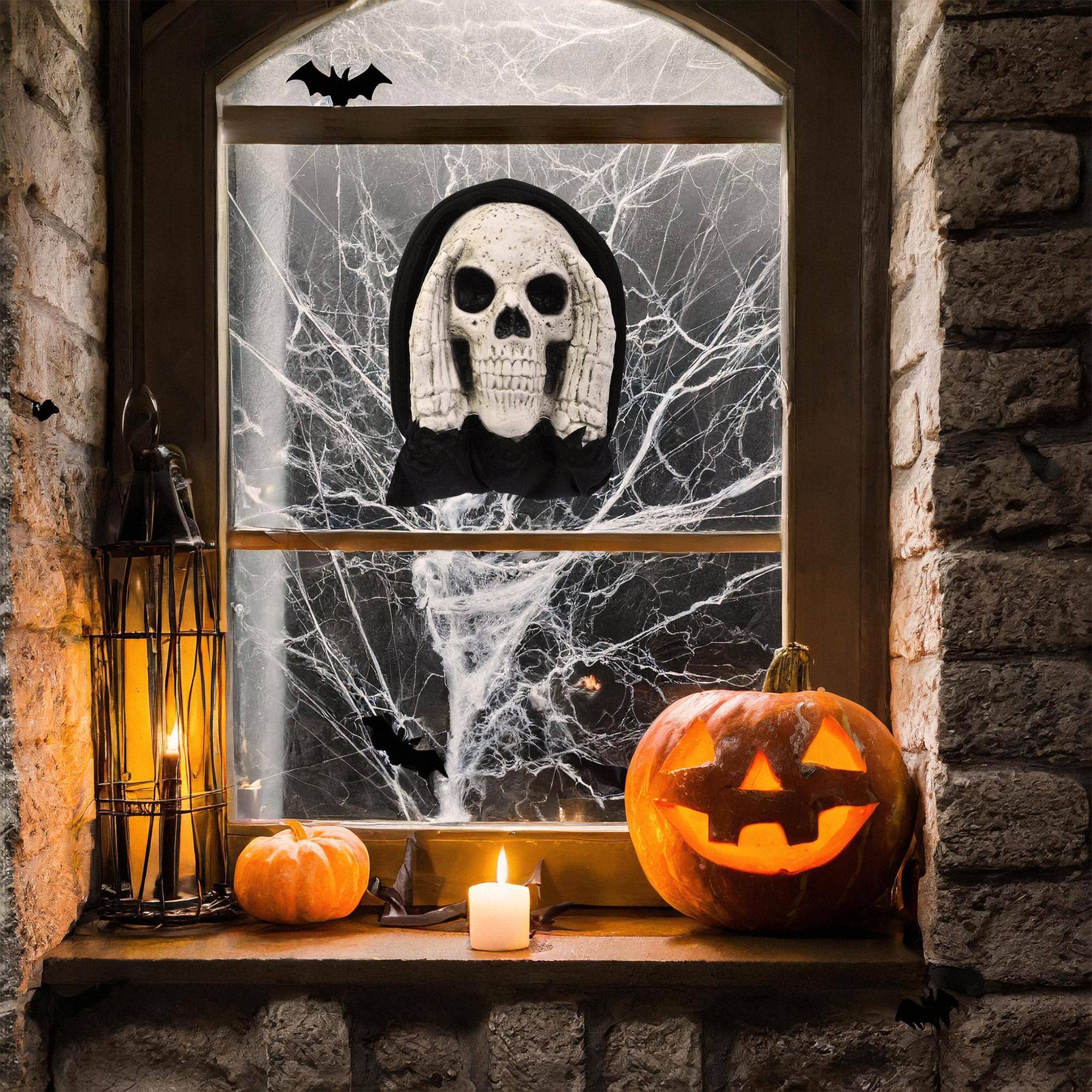 Alt View 10. Funworld - Scary Peeper 12 Inch Reaper Halloween Décor - White.