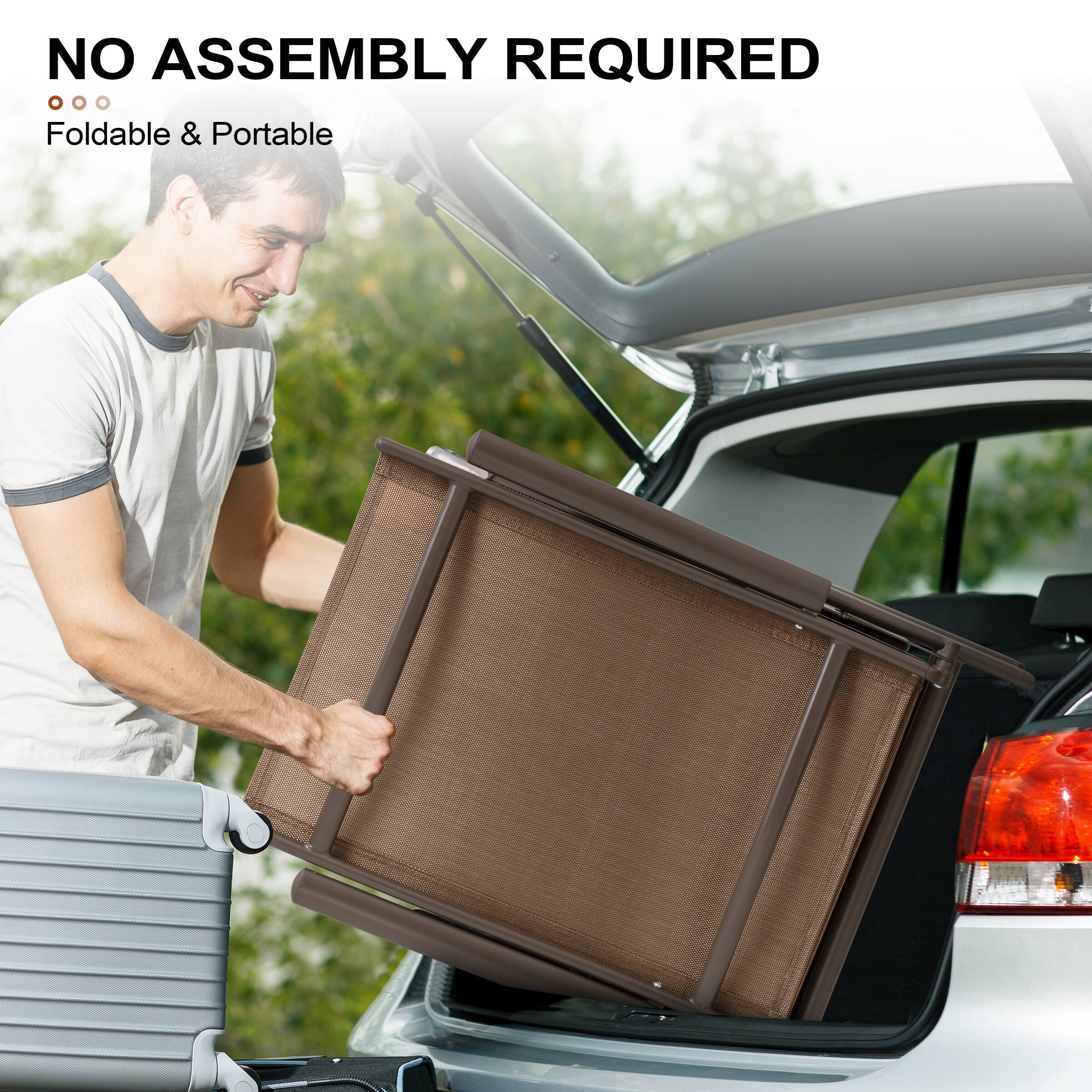 NO ASSEMBLY REQUIRED  
Foldable & Portable