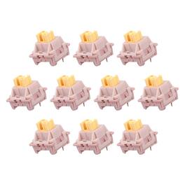 Unique Bargains - 10pcs Keyboard Switches (3-Pin 40gf) Dustproof Pre-Lubed Tactile Linear Switch Replacement for MX Mechanical Keyboard - Pink