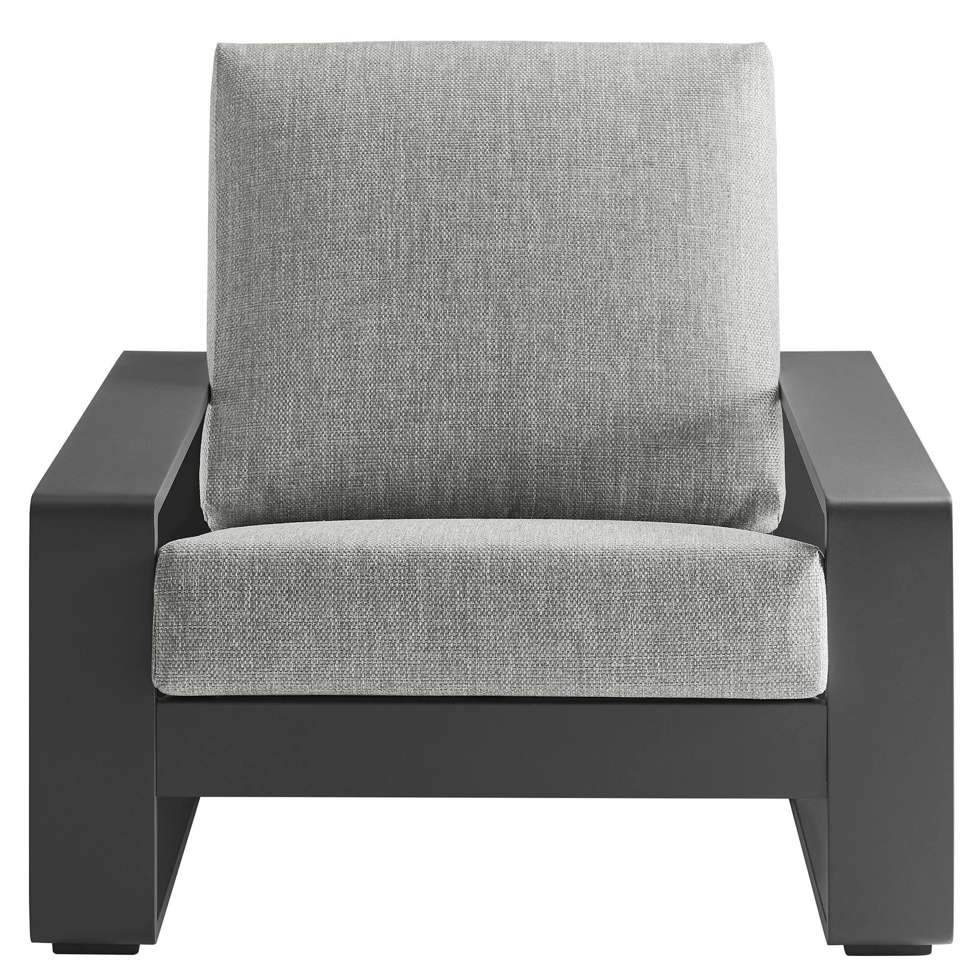 Alt View 5. Modway - Lirienne Outdoor Patio Aluminum Armchair by Modway - Light Gray Gray.