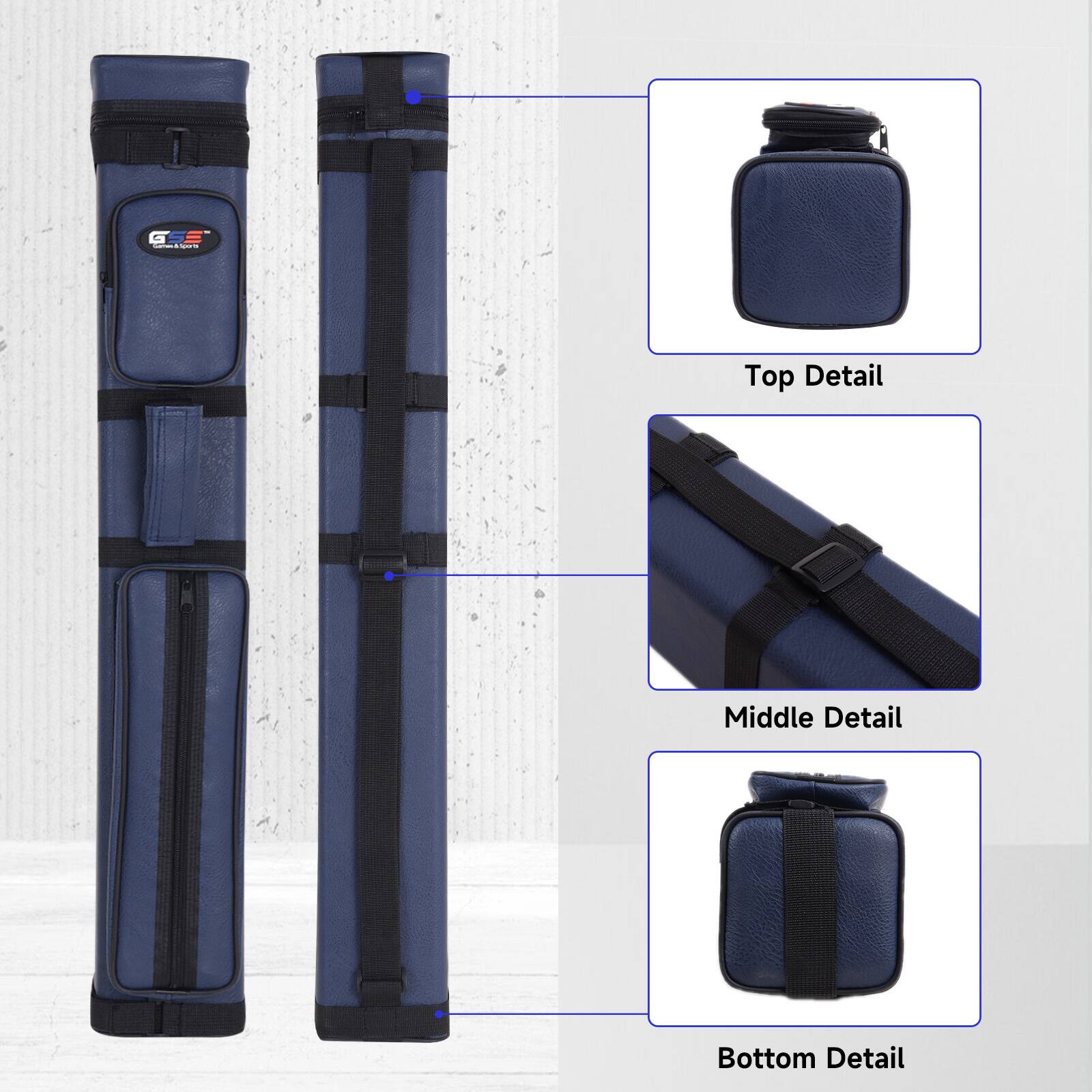 GSE Games & Sports Expert 3x6 Square Hard Pool Cue Case, Billiard