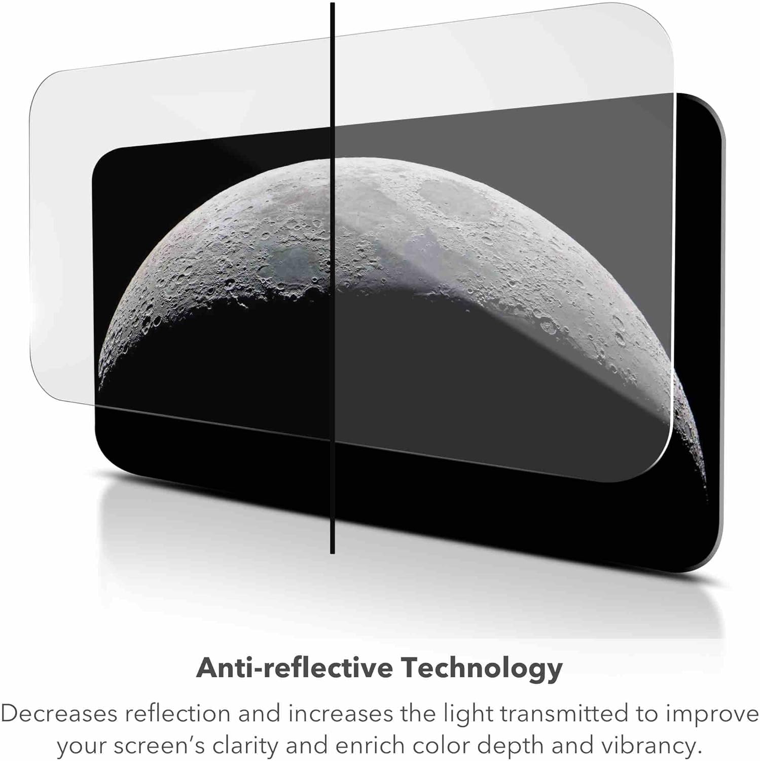 Anti-reflective Technology

Decreases reflection and increases the light transmitted to improve your screen's clarity and enrich color depth and vibrancy.