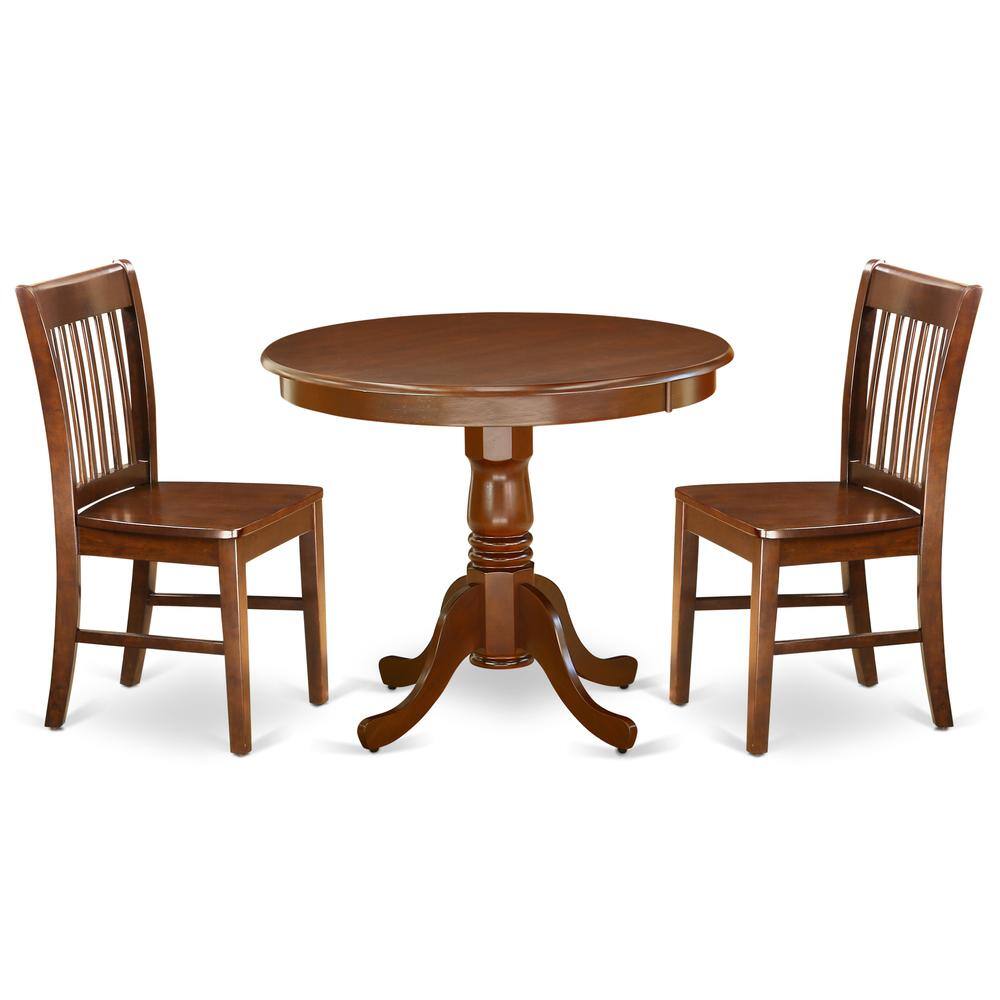 Back. East West Furniture - Dining Room Set Mahogany - Mahogany.