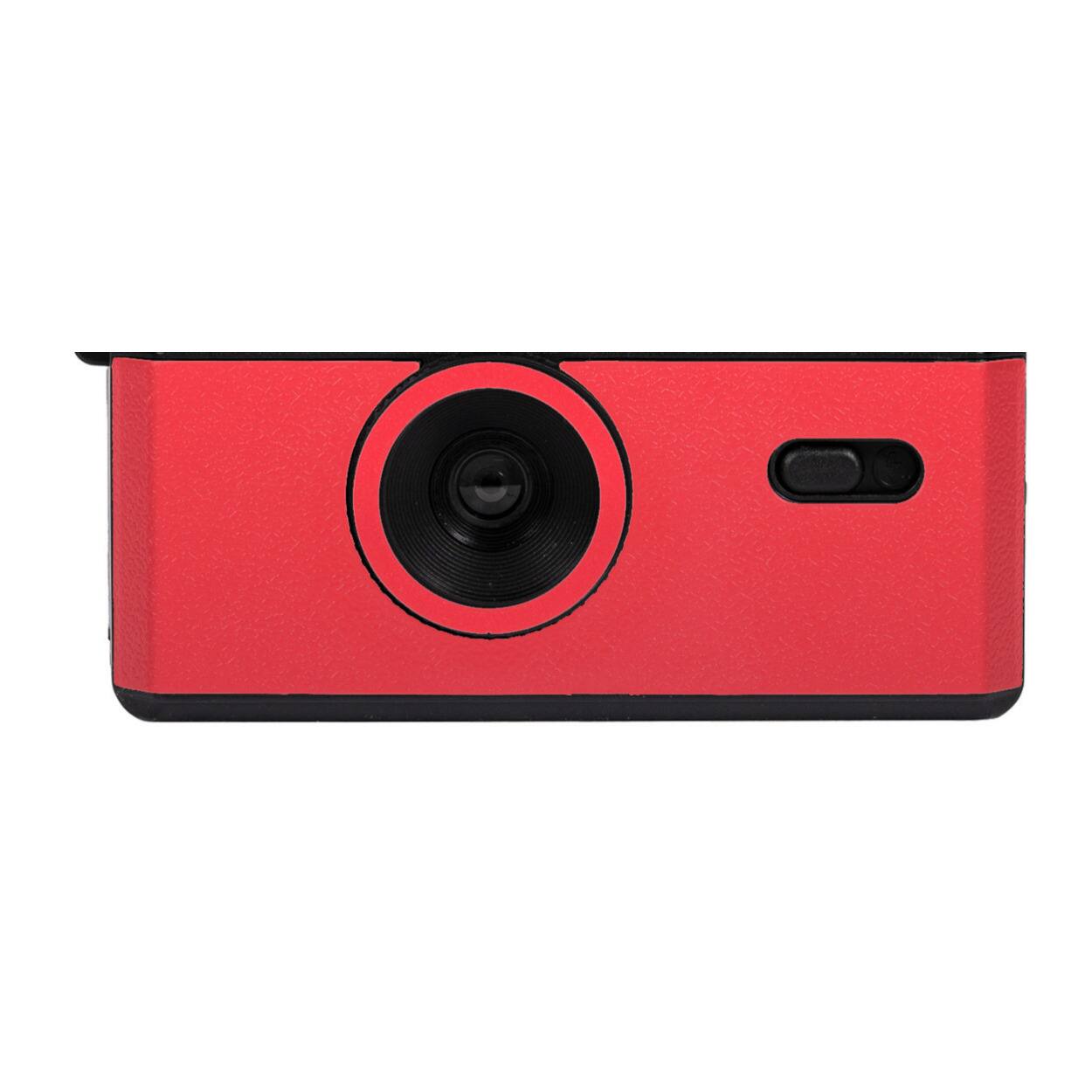 Angle. Ilios - Sprite 35-II Reusable/Reloadable 35mm Analog Film Camera (Red and Black).