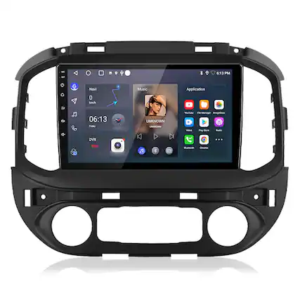 - 6:13 PM
- Navi 0 km/h
- Music
- Application
- YouTube
- File Manager
- ImageScan
- Video
- Play Store
- Radio
- DVR REC
- Bluetooth
- Chrome