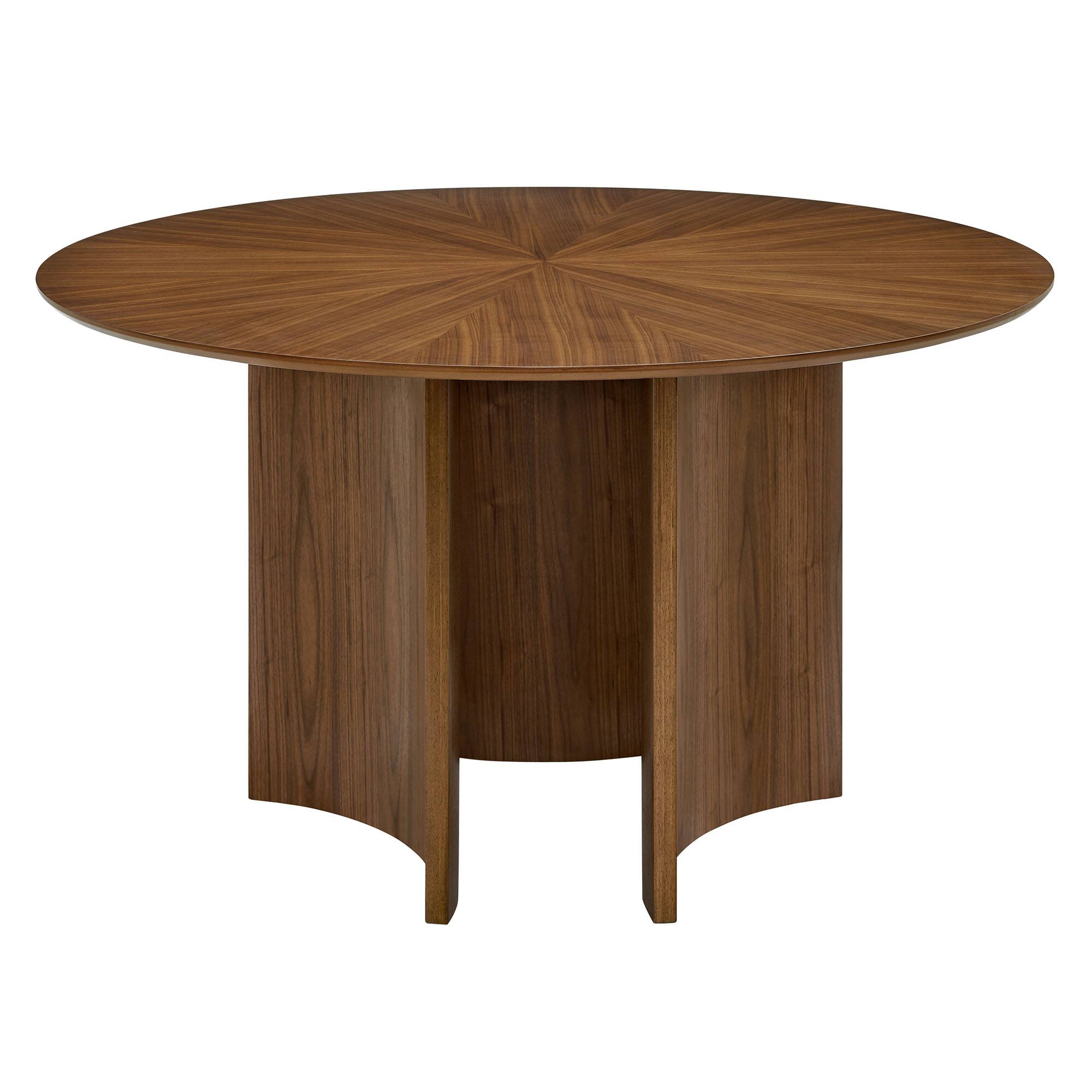 Front. Modway - Sloane 54 Inch Round Dining Table by Modway - Walnut.