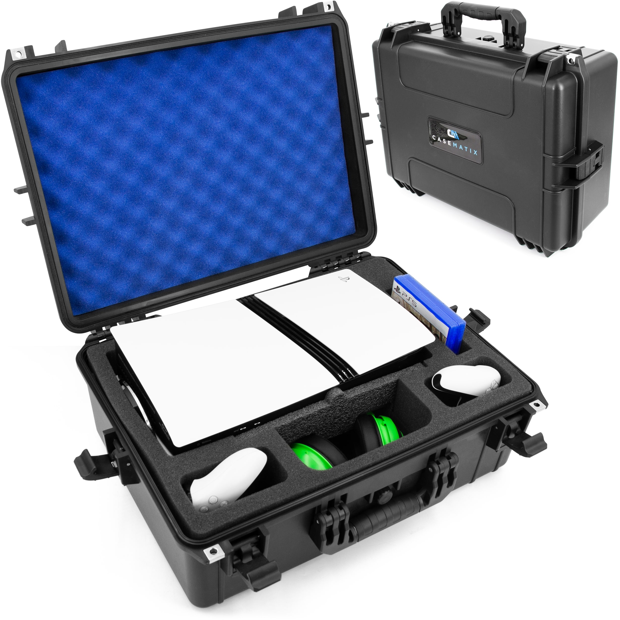 CASEMATIX - Waterproof Travel Case Compatible With PlayStation 5 Pro & PS5 Pro Disc Drive, Controllers and Accessories - Black price history on PriceWatchPro