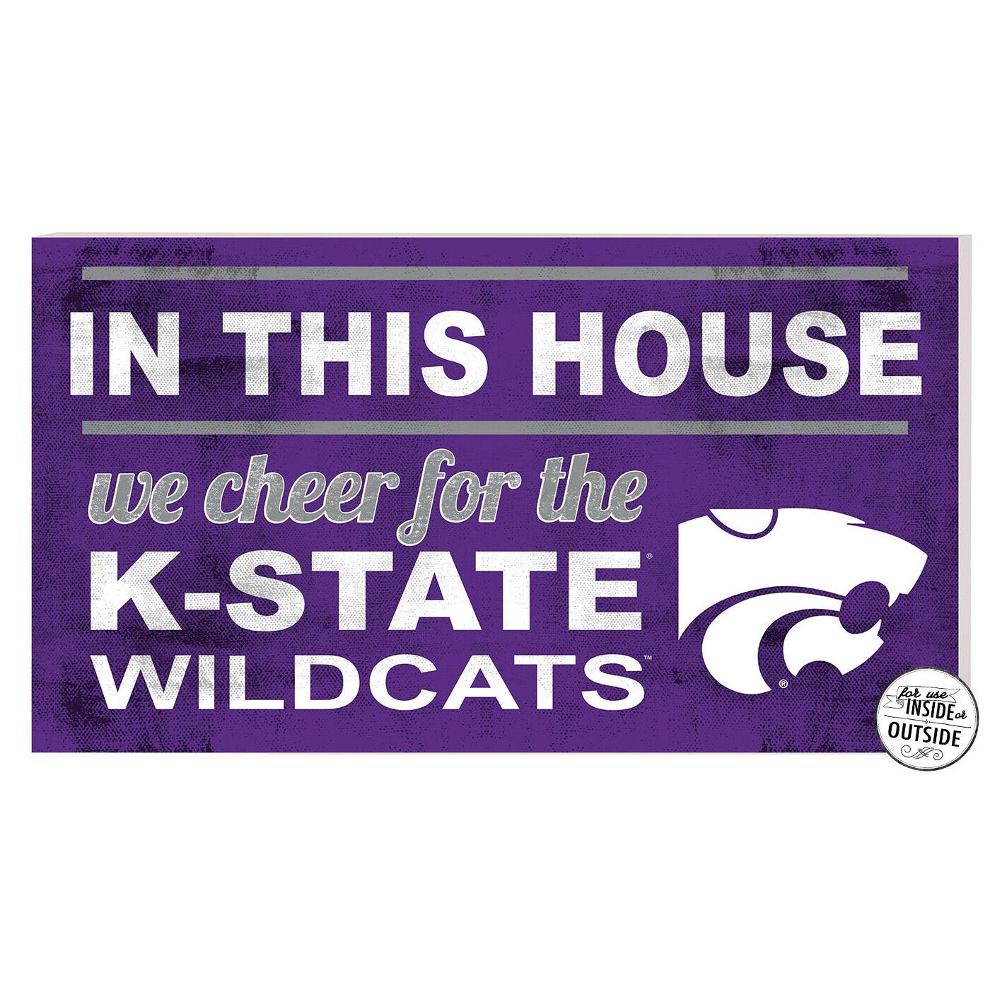Kansas State Wildcats 11'' x 20'' Indoor/Outdoor In This House Sign
