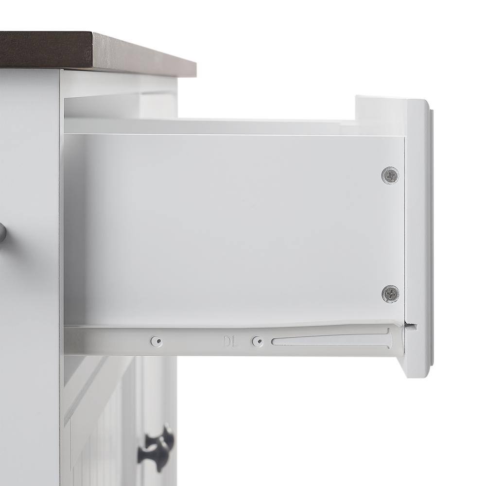 Alt View 6. Crosley Furniture - Shoreline Kitchen Island - White.