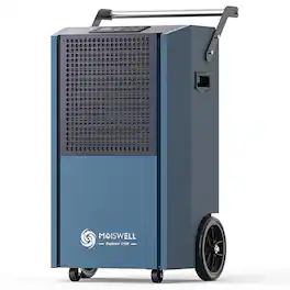 Moiswell - 190 Pints 7,500 sq. ft. Commercial Dehumidifier with Pump 8-in. Wheels Portable Heavy Duty for Basement