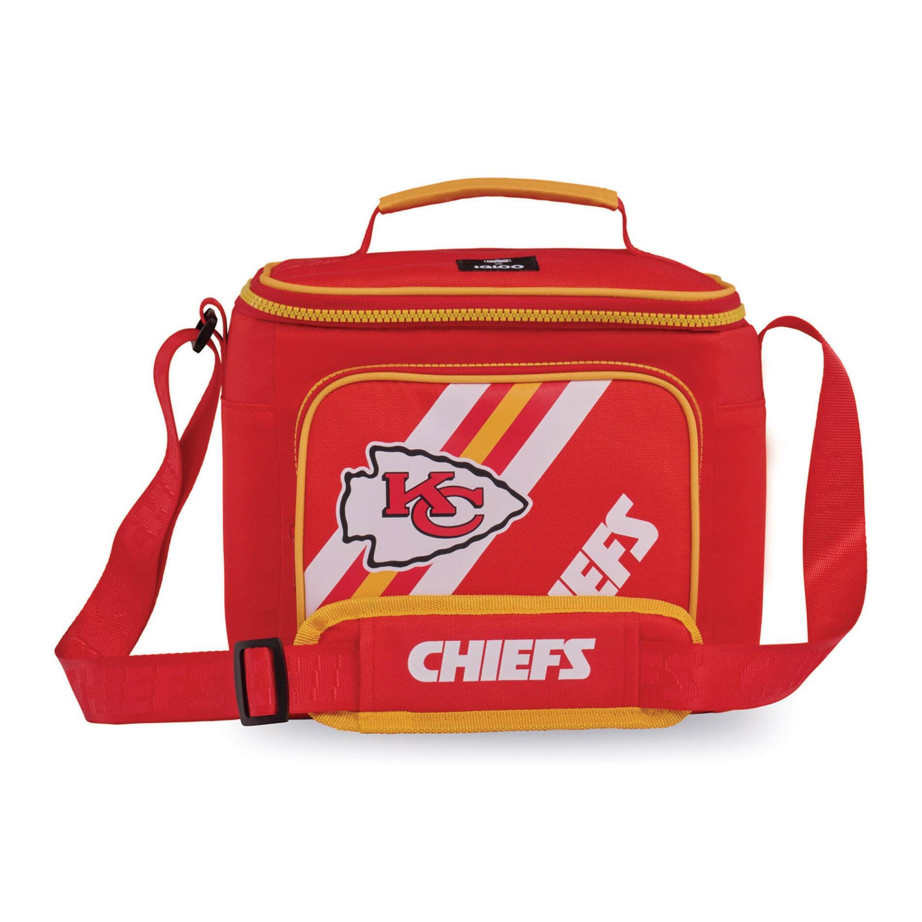 Front. Igloo - Kansas City Chiefs Square Lined 4-Pack Cooler - Red.