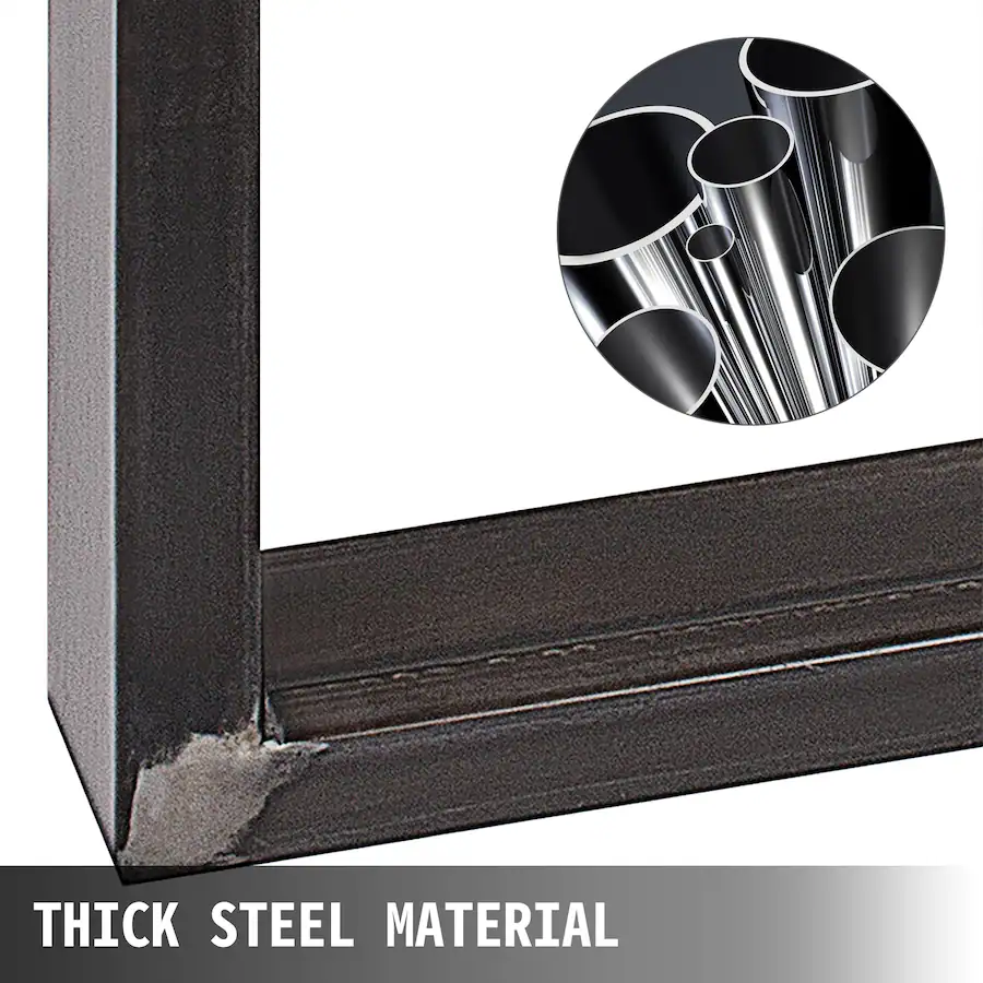 VEVOR Set of 2 Steel Table Legs, 28''Height 30''Wide Dining Table Legs ...