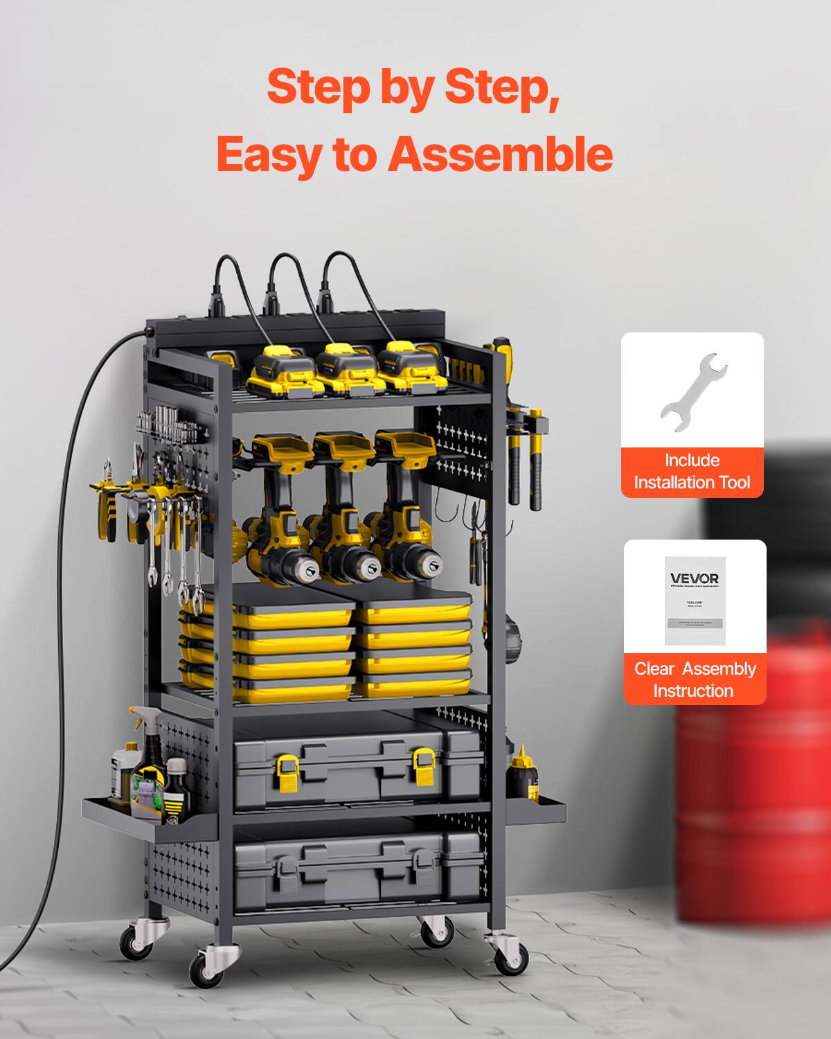 Step by Step, Easy to Assemble

Include Installation Tool

VEVOR

Clear Assembly Instruction