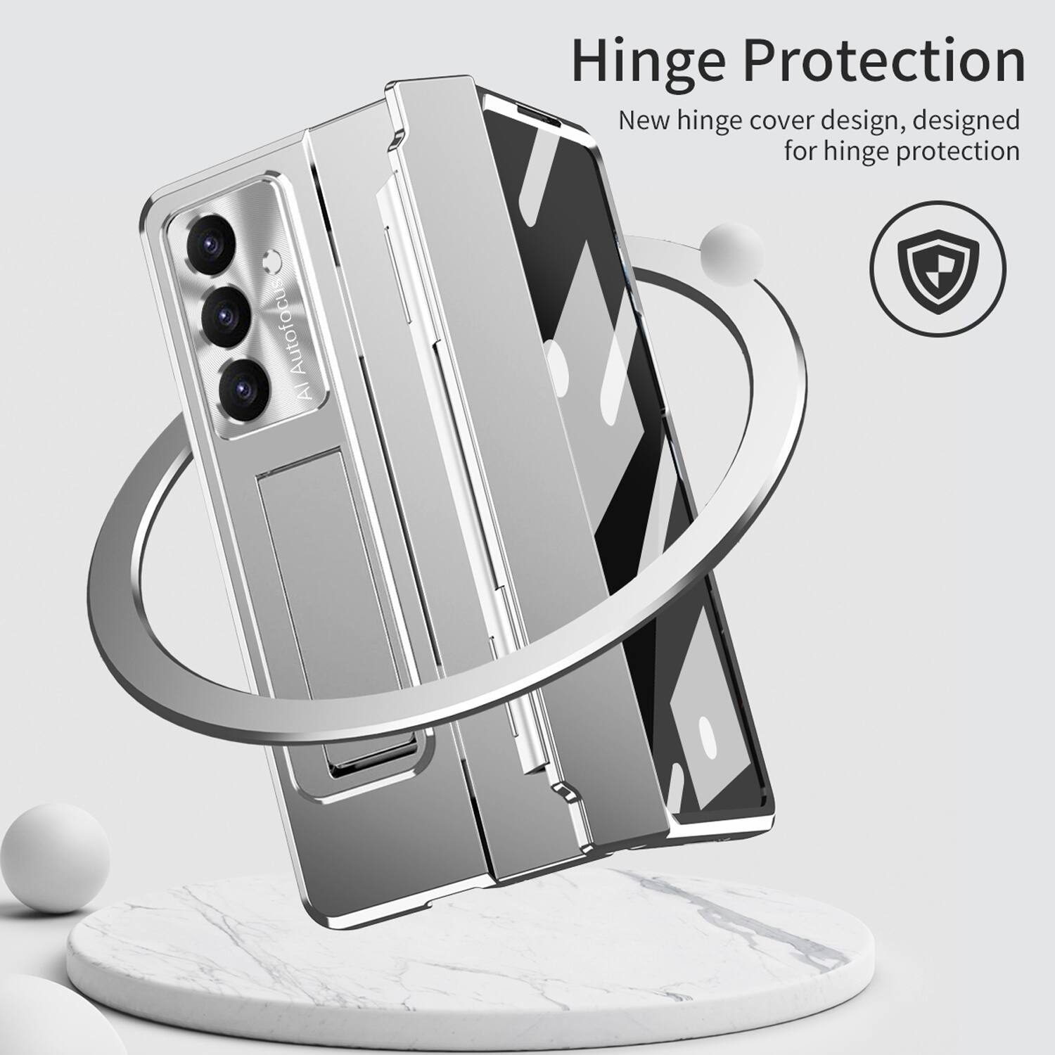 Hinge Protection  
New hinge cover design, designed for hinge protection