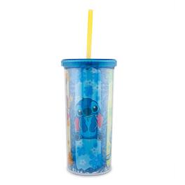 Disney - Lilo & Stitch Scrump 20-Ounce Plastic Carnival Cup With Lid and Straw - Blue