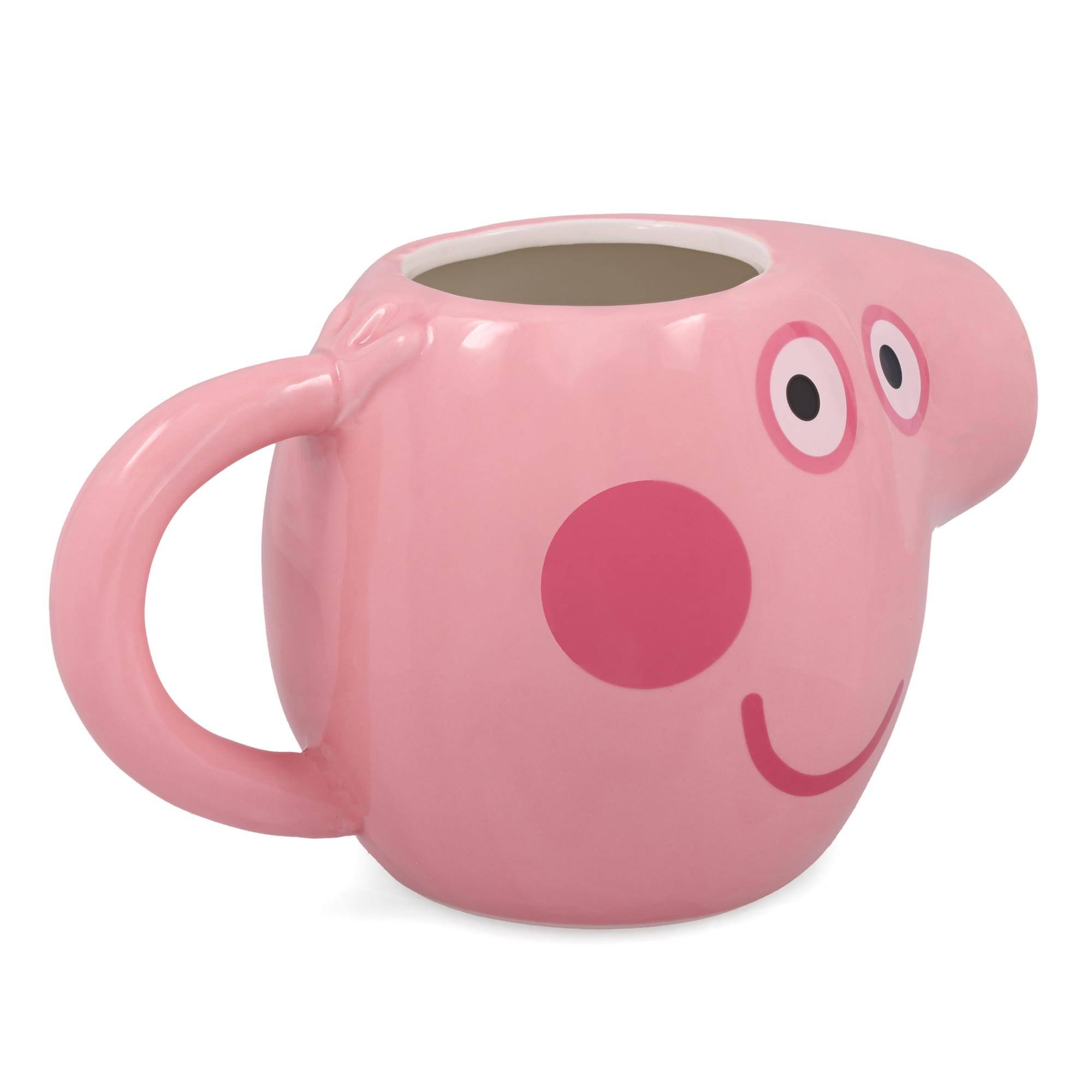Alt View 1. Silver Buffalo - Peppa Pig Sculpted Ceramic Mug | Holds 20 Ounces - Pink.