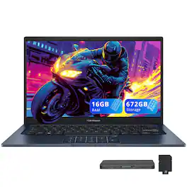 ASUS - Vivobook 14 14" FHD Laptop,Intel Core i3 1315U,16GB RAM,512GB SSD+160GB Docking Station Set,Win 11 Home - Blue