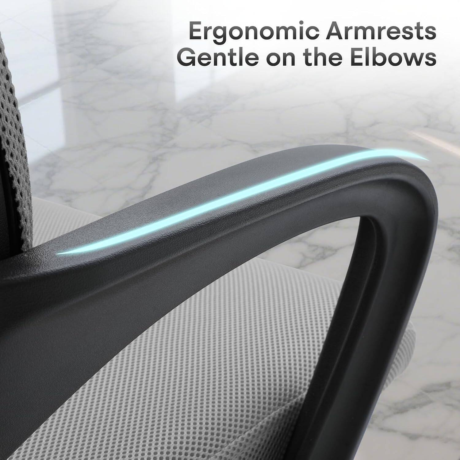 Ergonomic Armrests Gentle on the Elbows