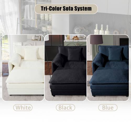 Tri-Color Sofa System  
White  
Black  
Blue