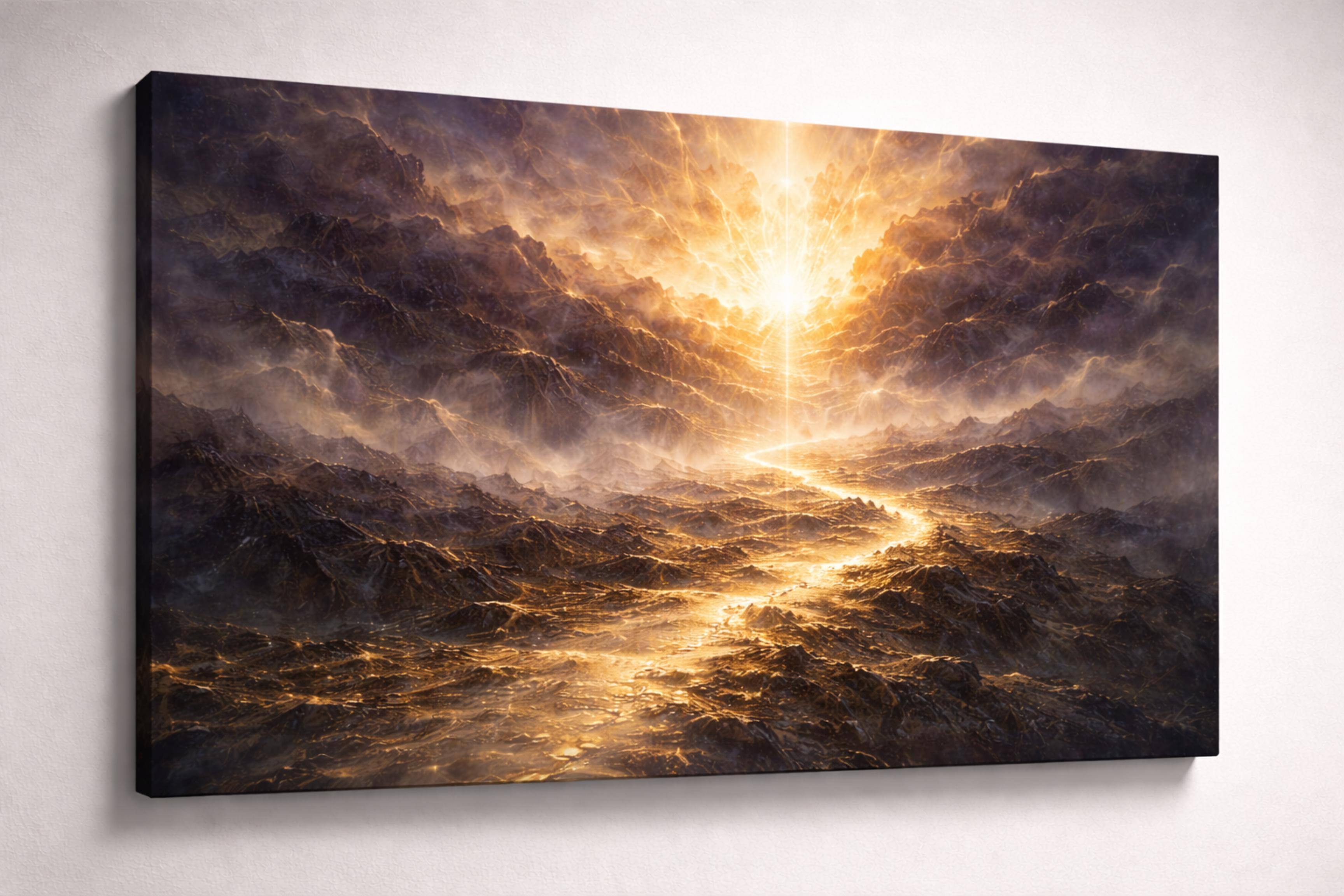 Front. FC Design - Large Canvas 24x36" Frameless Eternal Light Journey Art Painting Home Wall Décor - MultiColor.