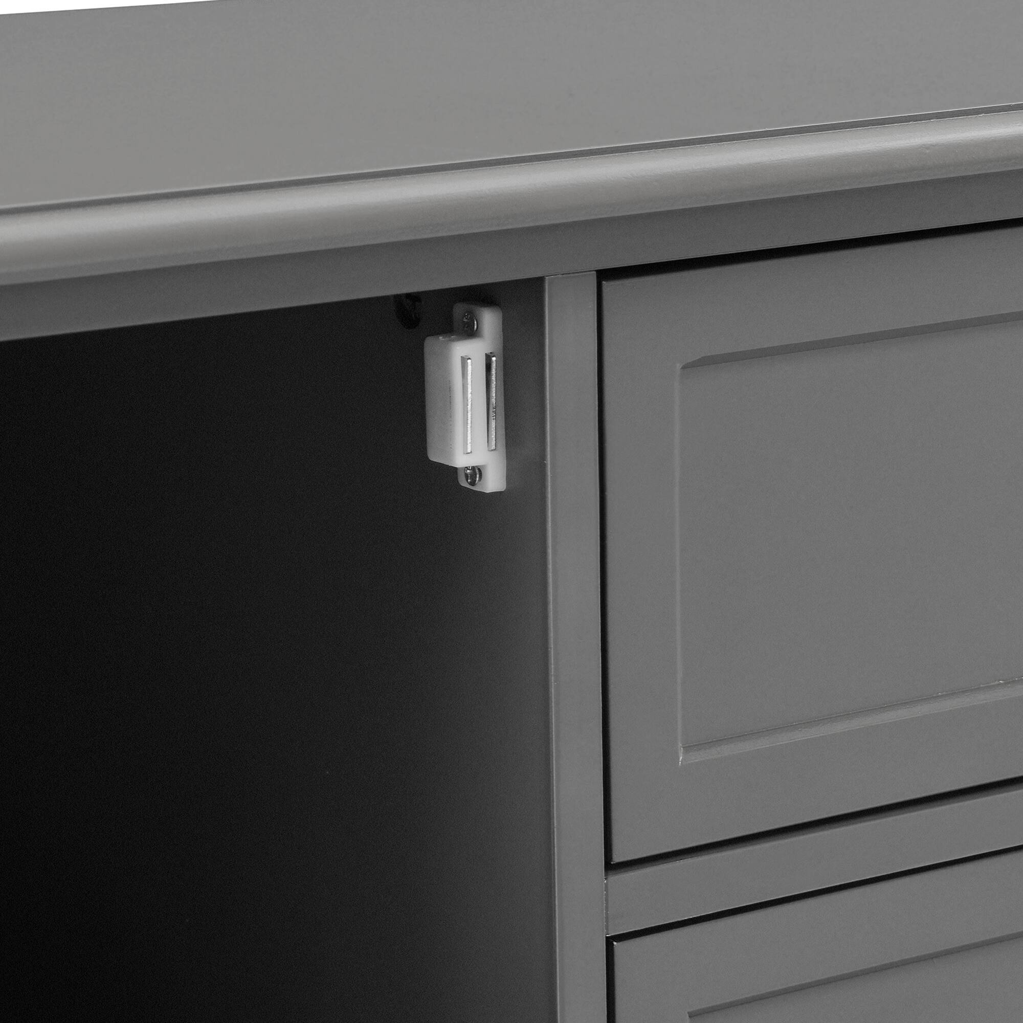 Alt View 5. Spaco - Spaco TV Stand for 60 Inch TVs, Modern Media Console with Multifunctional Storage, for Living Room and Bedroom - Grey.